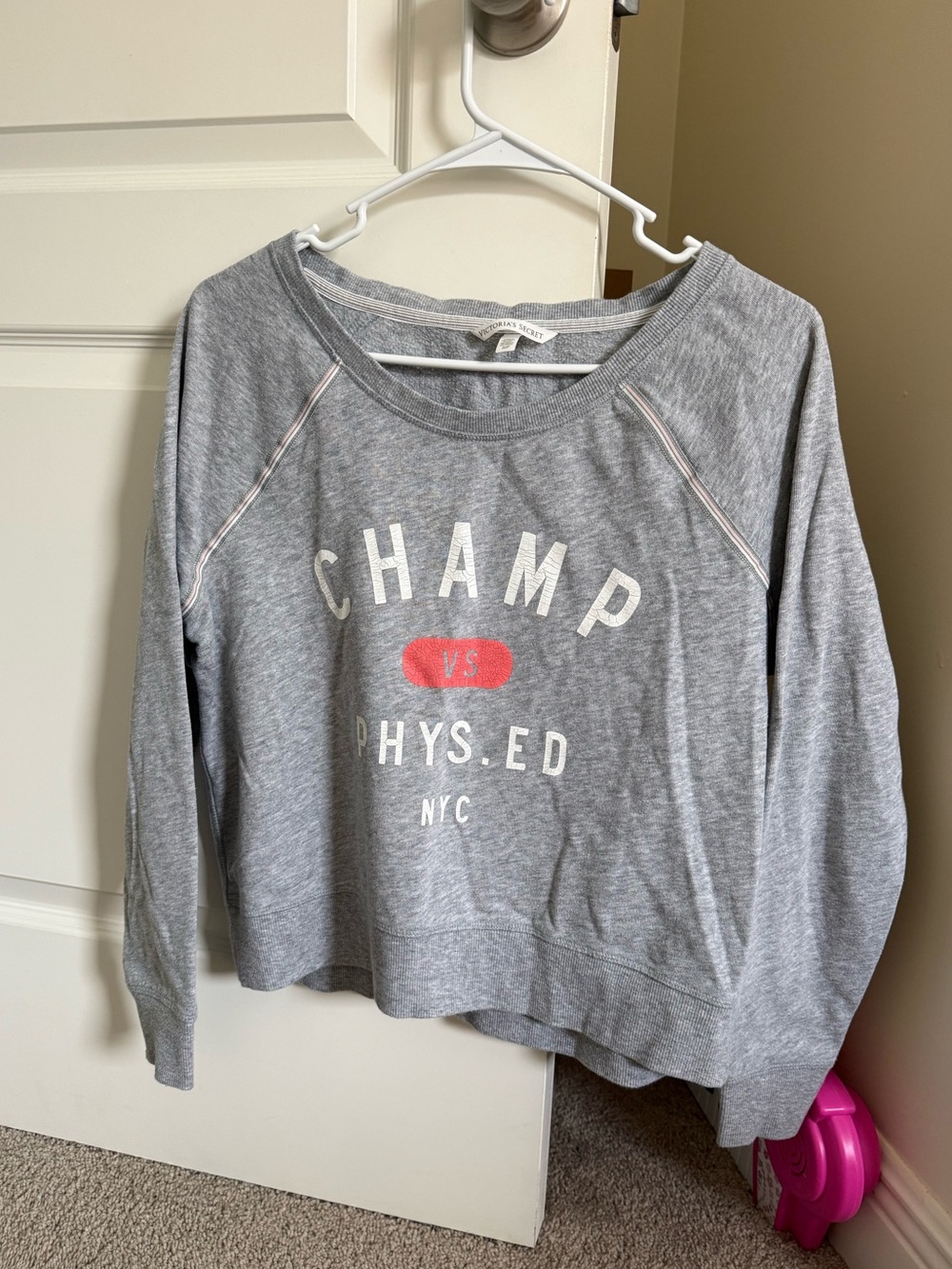 Gray 'Champ Phys. Ed' Pullover Sweatshirt